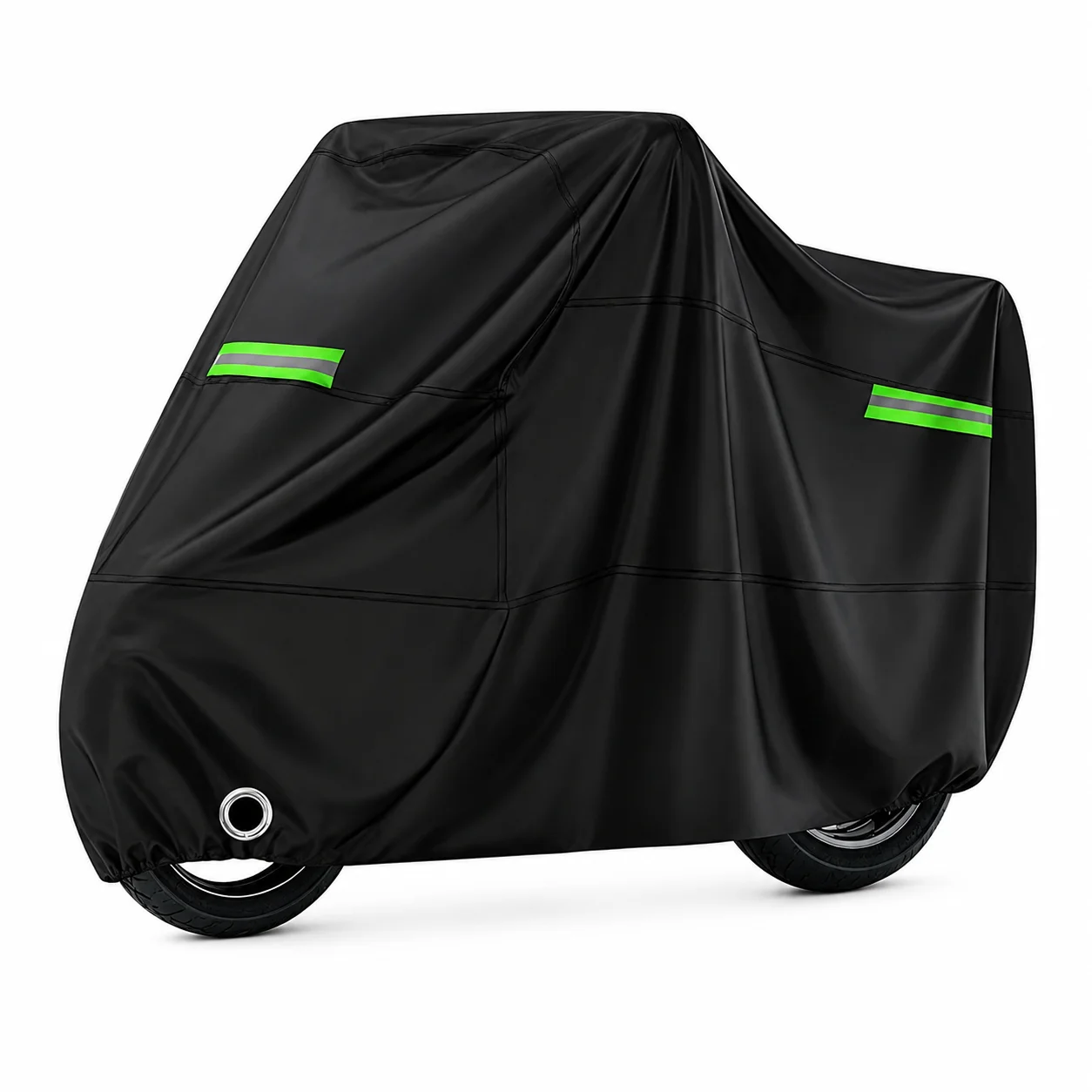 Bike & Moped Cover, 500D Thick Oxford Fabric, Waterproof UV-Resistant, Battery Zipper, for E-Bikes Child Seat Bikes, Black
