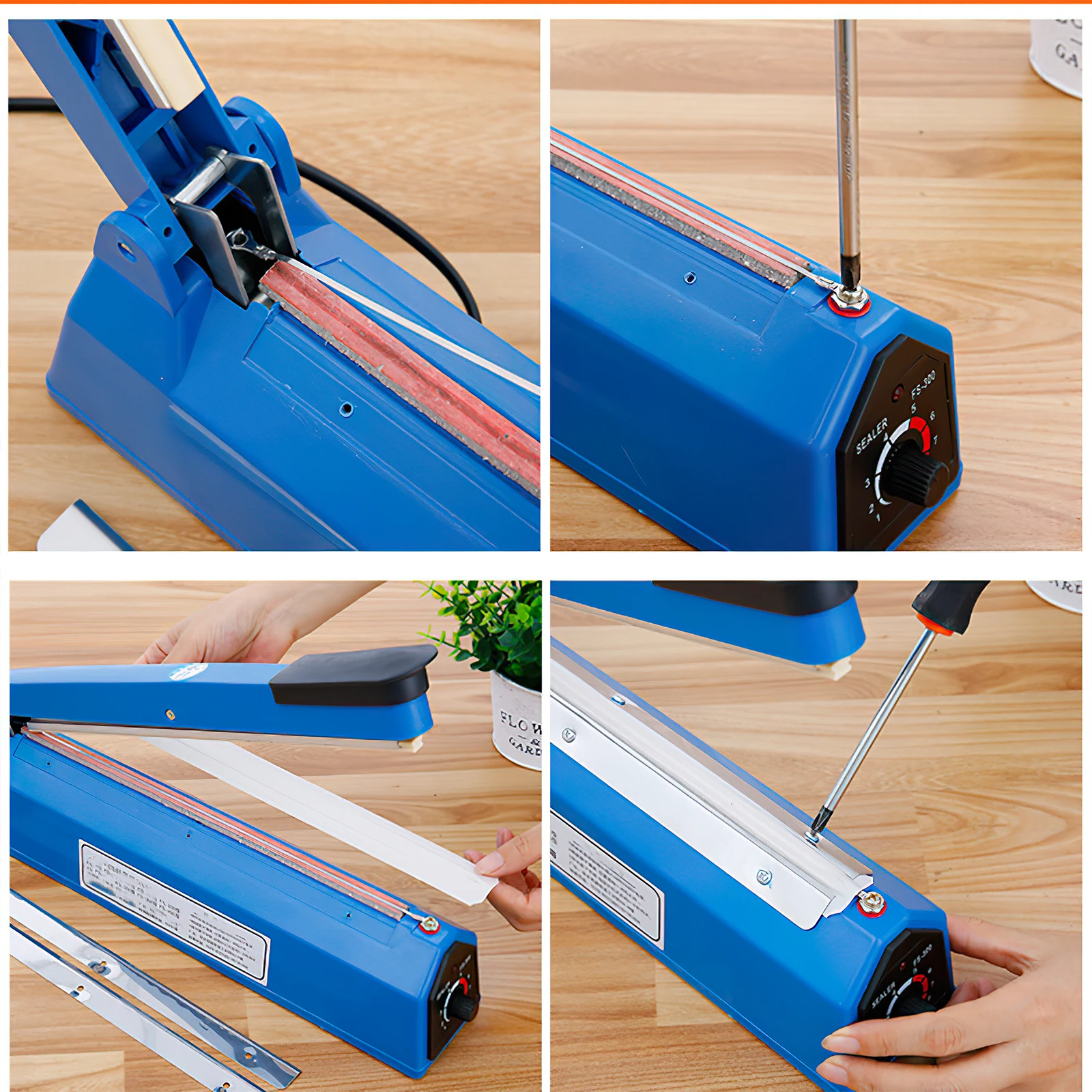 

10 Sets Sealing Machine Heating Wire Hand Sealer Strip Strips Impulse Replacement Parts for
