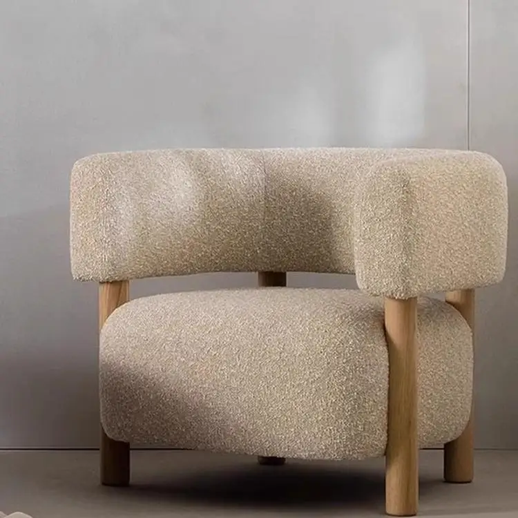 

Nordic Internet celebrity wabi-**** wind modern simple fabric sofa chair small apartment living room bedroom balcony single sofa
