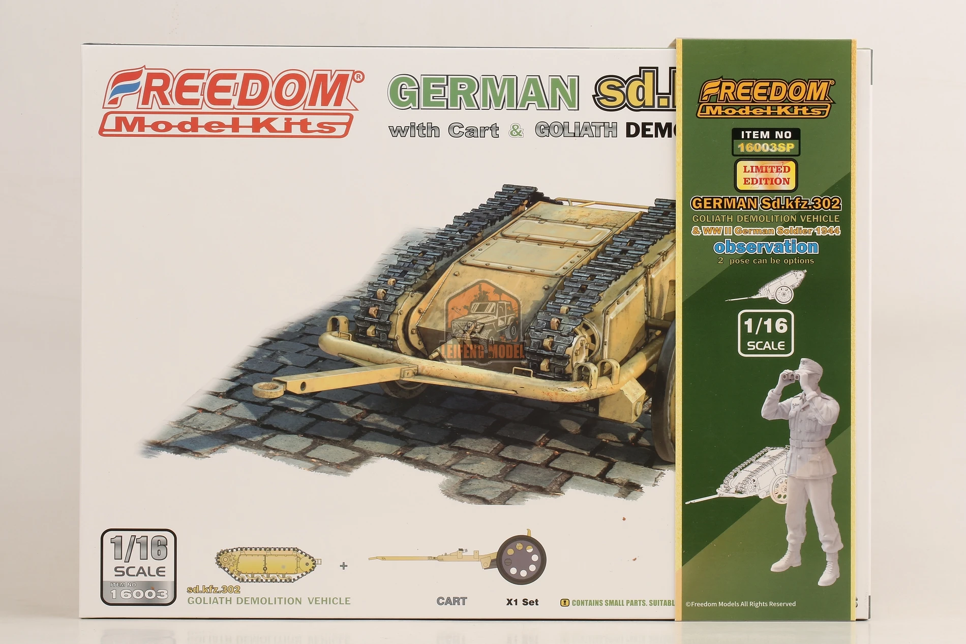 

FREEDOM 16003SP 1:16 WWII German Sdkfz302 Goliath Demolition Vehicle & Cart