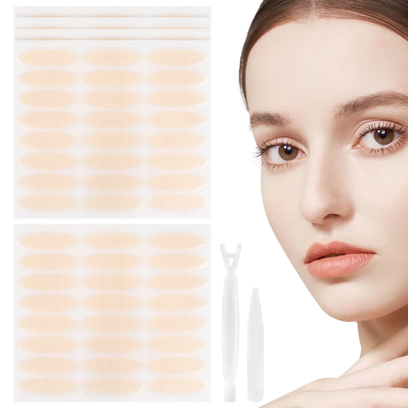 

240 pcs Lace Double Eyelid Sticker Invisible Lightweight Breathable Adhesive Strips Long Lasting Hooded Tapes