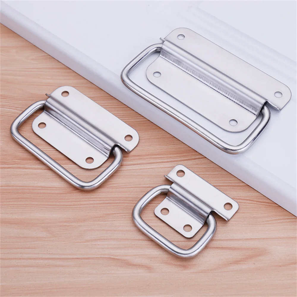 Cabinet Door Drawer Handle 201/304 Stainless Steel Folding Durable Home Simple S/m/l Household Furniture Hardware Handle