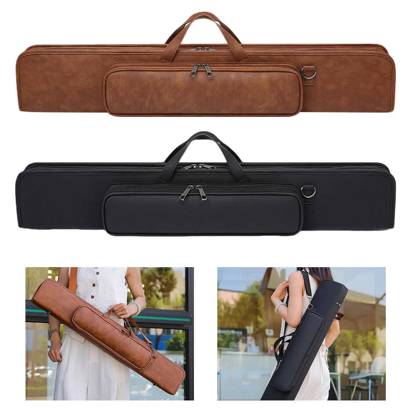 

Чехол для бильярдного кия, сумка для хранения снукерного кия, портативная сумка для переноски с ручкой 1/2