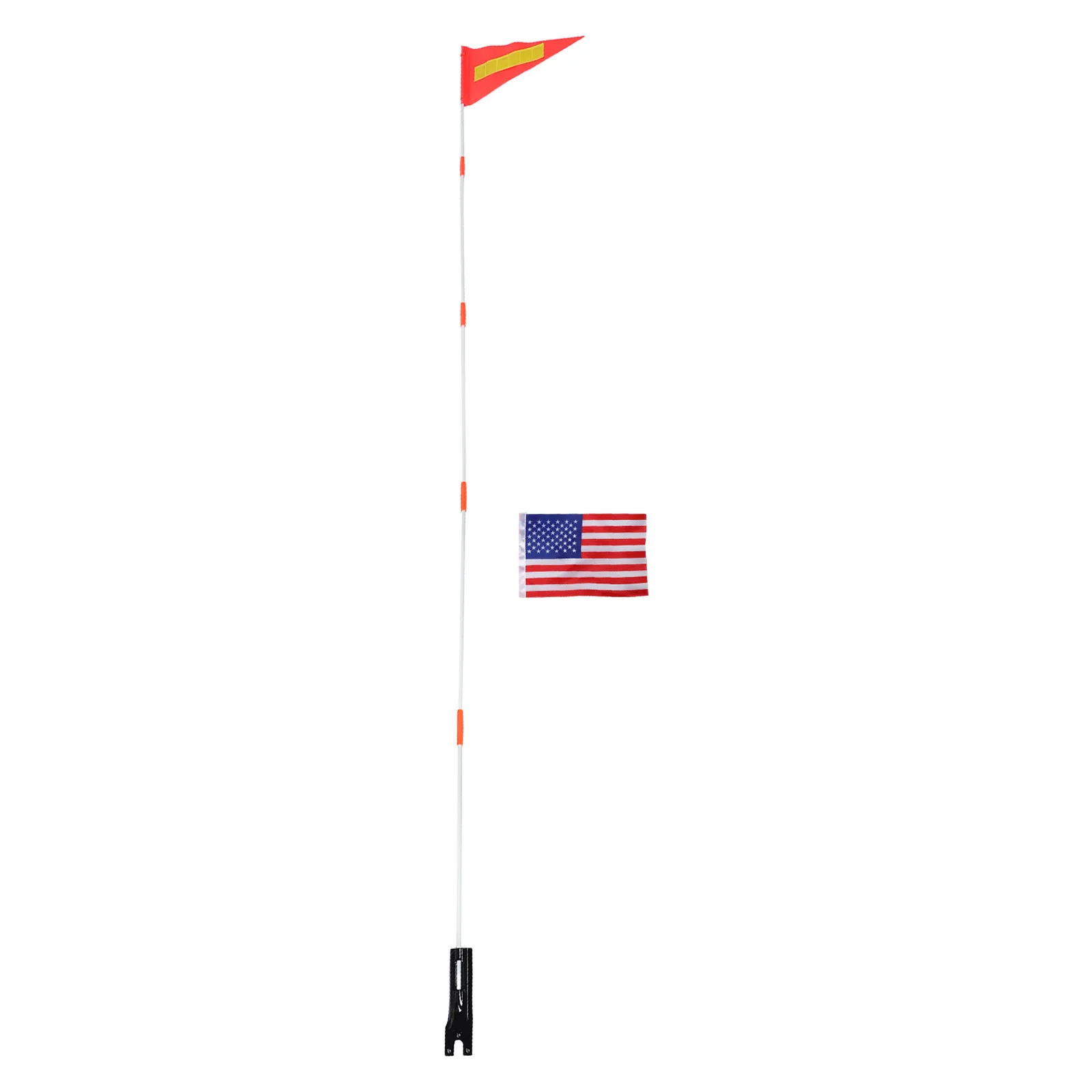 

Bright Orange Bicycle Safety With Pole Kids Bike Warning Flag For Cycling Trailers High Visibility Durable Lightweight Traffic
