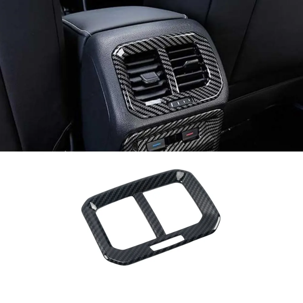 

For Volkswagen VW Seat Tarraco 2018 2019 2020 ABS Carbon fiber Car Back Rear Air Condition outlet Vent Cover Trim Accessories