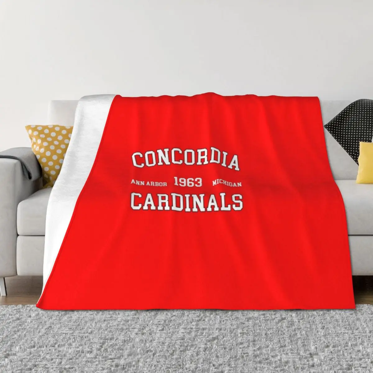Одеяло Concordia University Ann Arbor Michigan, свободное одеяло для дивана, тонкие лохматые одеяла для диванов Одеяло Concordia University Ann Arbor Michigan, свободное одеяло для дивана, тонкие лохматые одеяла для диванов