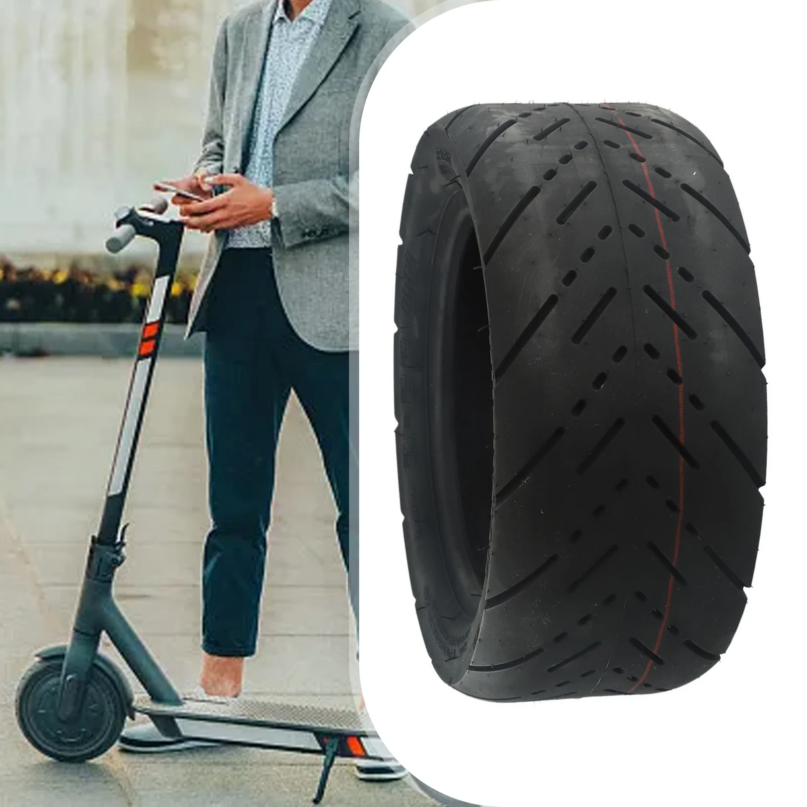 

10Inch 10x3.0 Electric Scooter Tubeless Tyre 90/55-6 Road Tire 80/65-6 Rubber Tubeless Tire Electric Scooter Replacement Parts