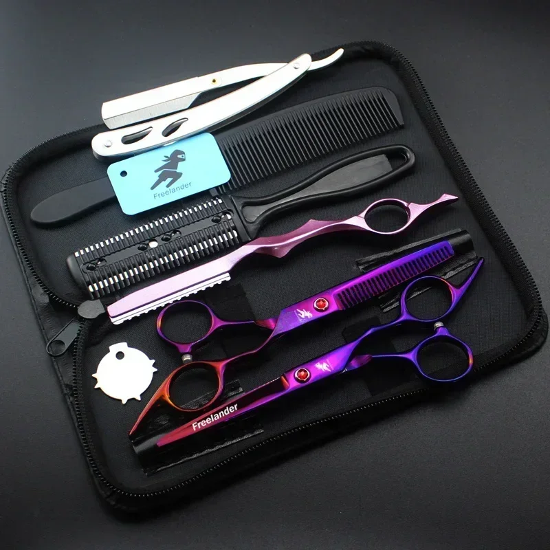 Purple Diamond Japanese Hair Scissors Cheap Hairdressing Scissors  Shears Hairdresser Shaver Haircut  Scissors