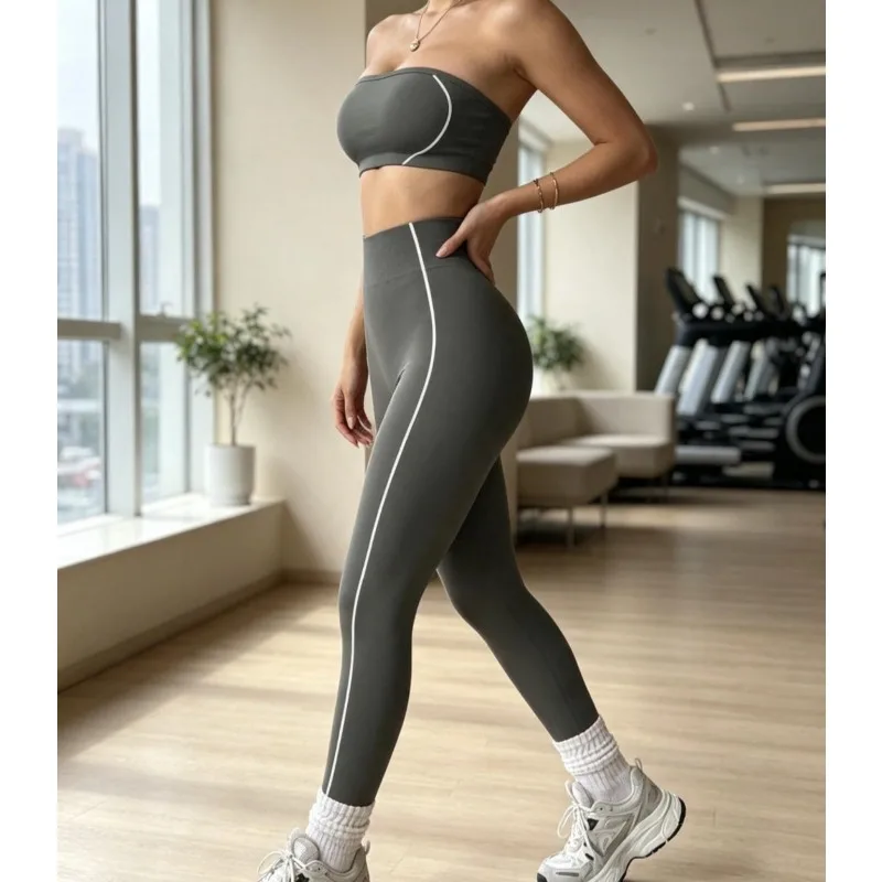 Seamless Yoga Leggings Women Quick Dry Tight Long Pants Suitable for Outdoor Running Gym Workout Elastic Fitness Sports Wear