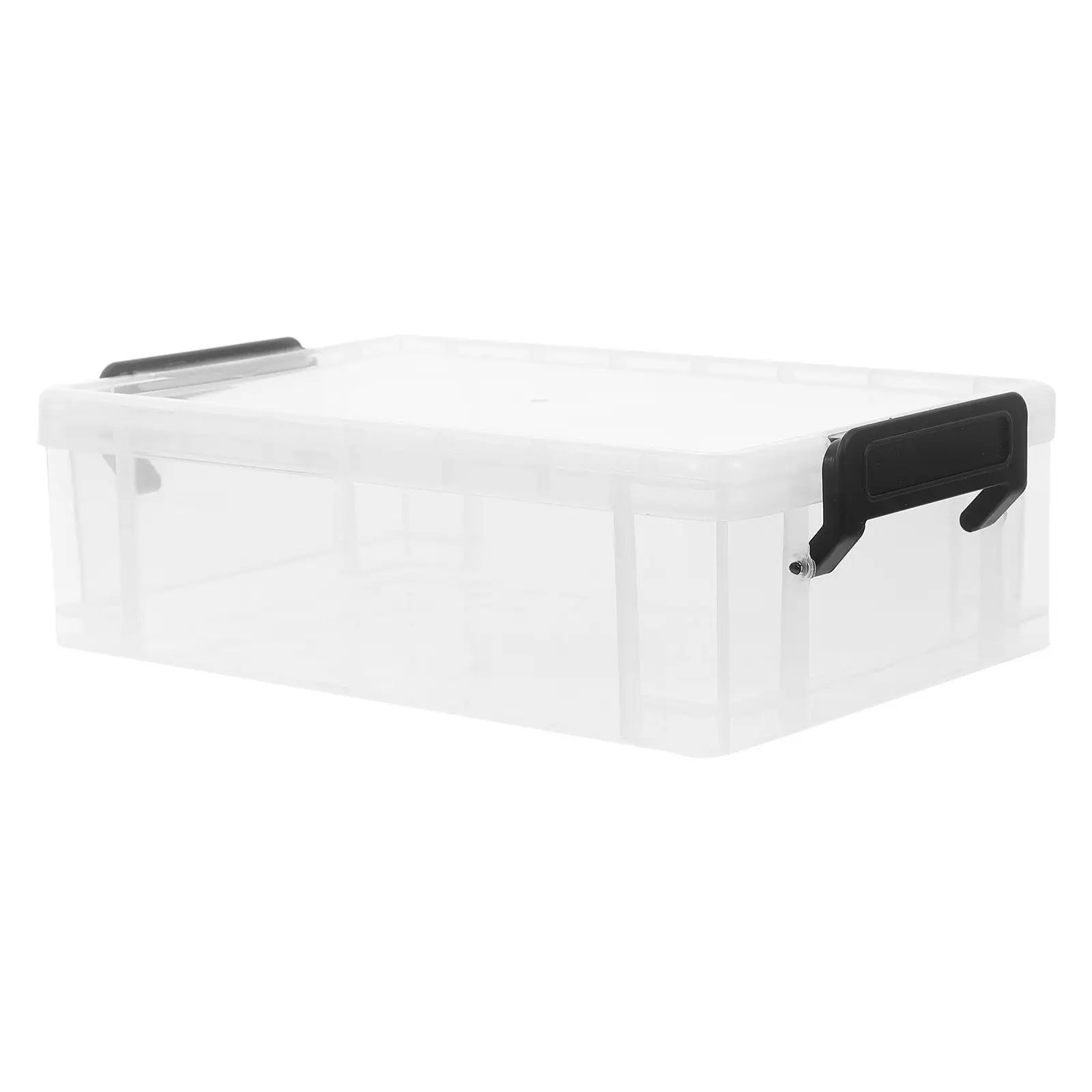 

Pencil Case Crayon Organizer Hard Other Supplies Bins with Lids Plastic Black Stationary Drawing
