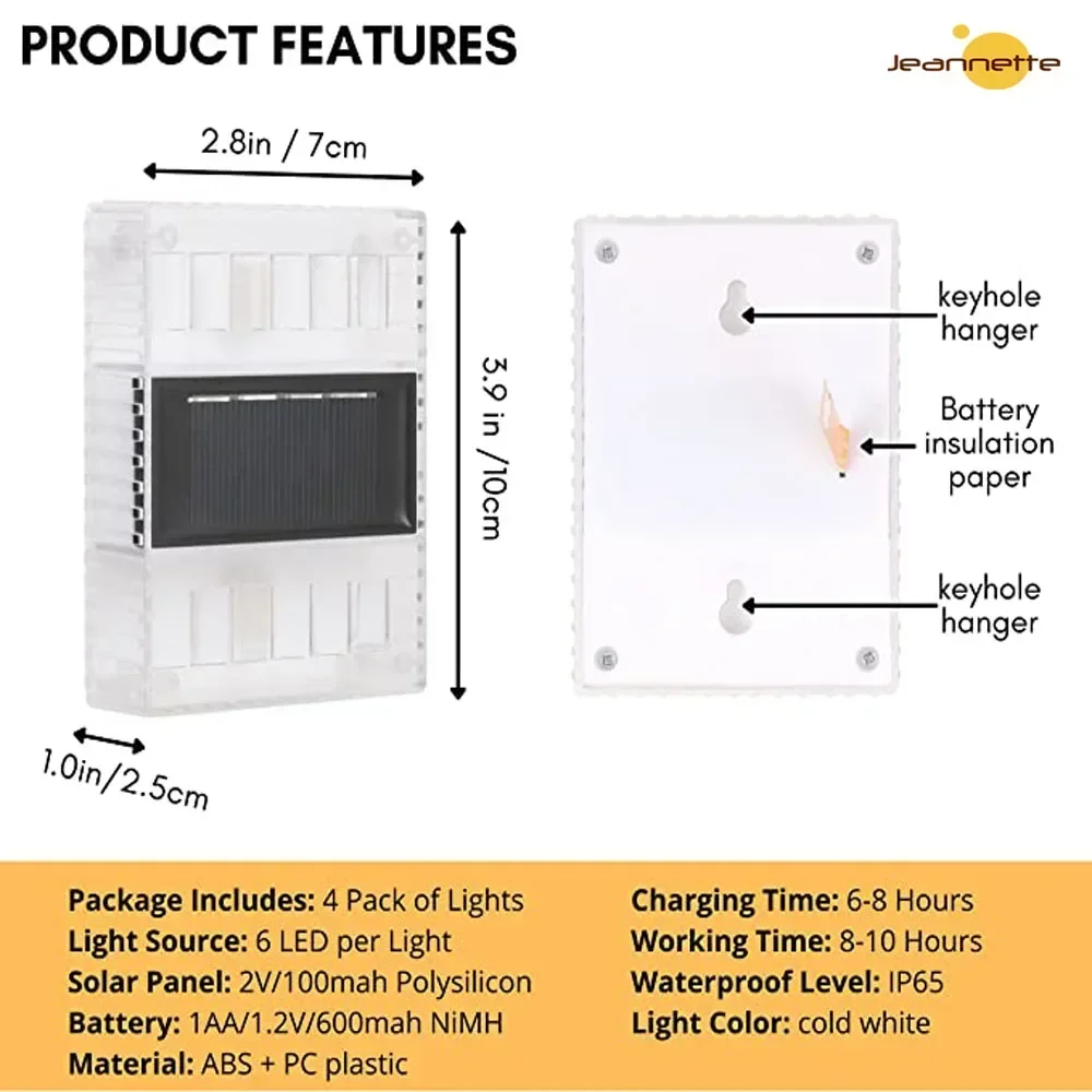 الطاقة الشمسية 6LED في الهواء الطلق ضوء الإضاءة الشمسية الاستشعار مصباح الشارع الخارجي حديقة الديكور جارلاند مقاوم للماء الشمسية الجدار الخفيفة