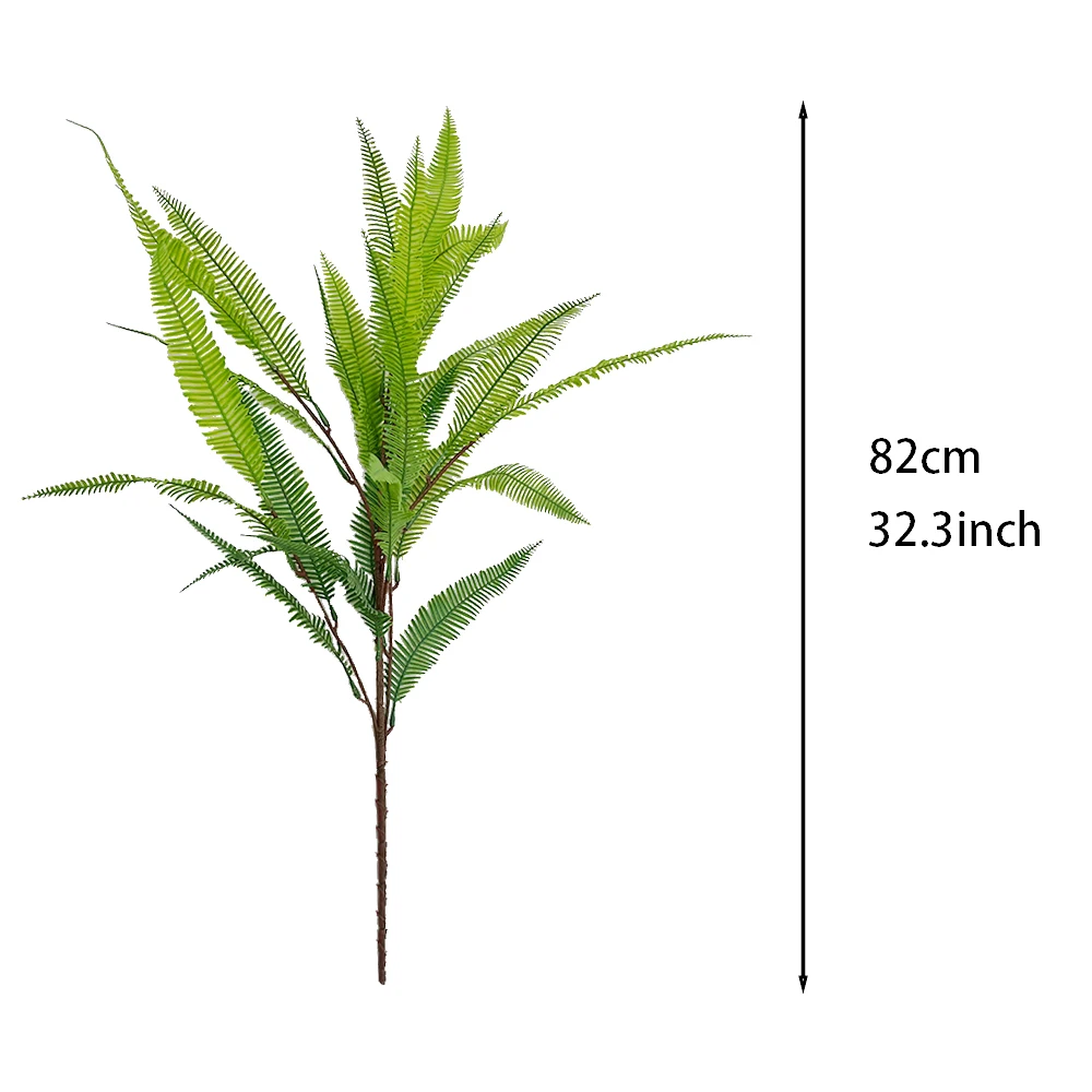Artificial Plants Green Plant Maidenhair Fern Leaves Branches Faux Boston Fern Branches for Home Office Garden Indoor Outdoor