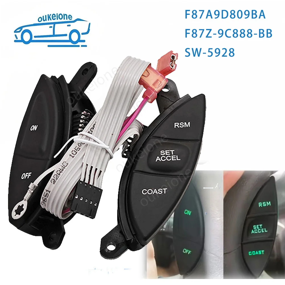 F87A9D809BA Steering Wheel Cruise Control Switch Button for Ford Explorer Sport Trac Ranger F150 1998 1999 2000 2001 2002 2003
