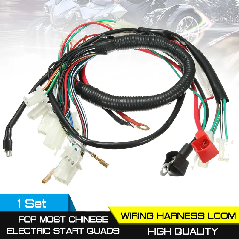 ATV Electric Quad Pit Bike CDI Wire Harness Stator Assembly Wiring Set 50cc 70cc 90cc 110cc 125cc