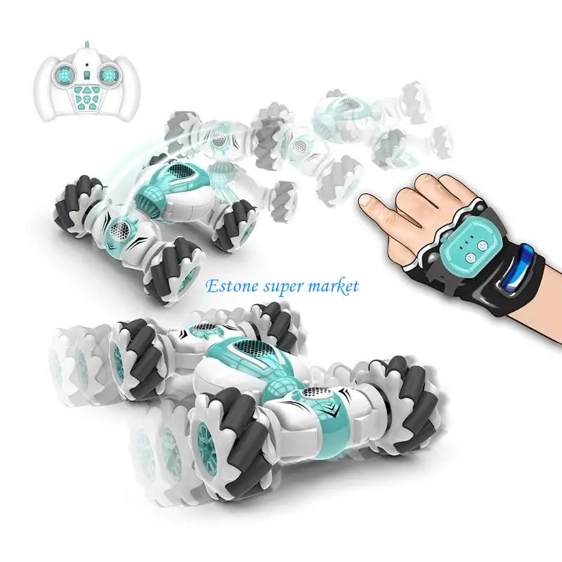 090B 2.4 جيجا هرتز سيارة التحكم عن بعد 4WD ساعة إيماءة الاستشعار التحكم RC سيارة حيلة مع مصباح ليد تأثير الموسيقى لعبة الأطفال #2