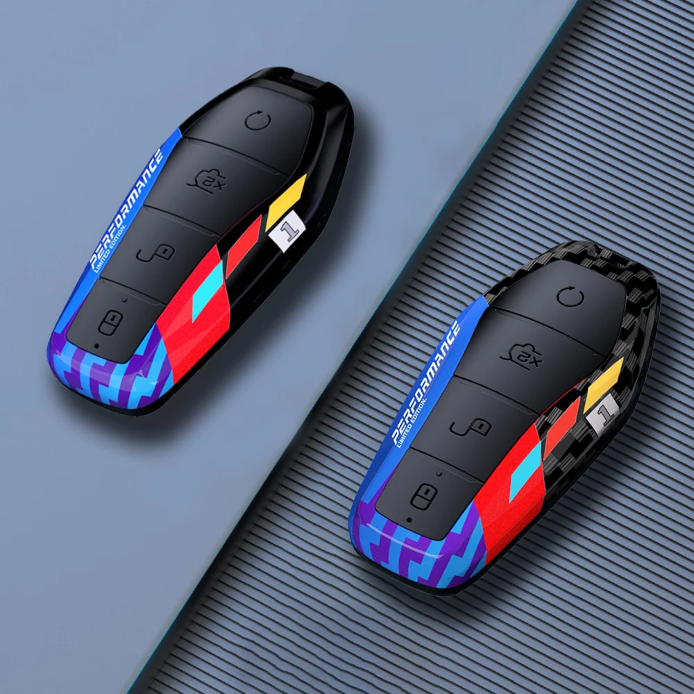 ABS Carbon Remote Car Key Case Cover Shell For BYD Song Plus Atto 3 Han EV Tang DM Qin Seal Dolphin