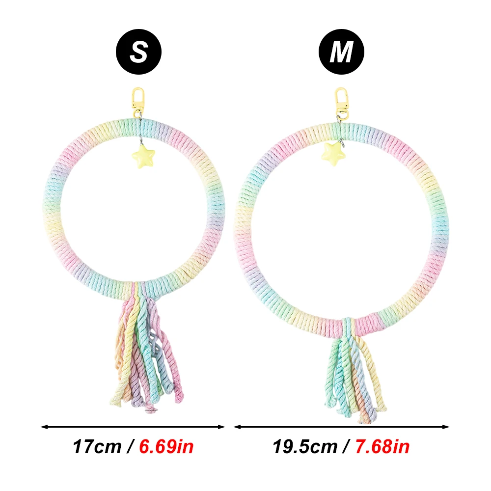 Juguete columpio anillo cuerda colorido para periquitos loros pájaros - imagen 4