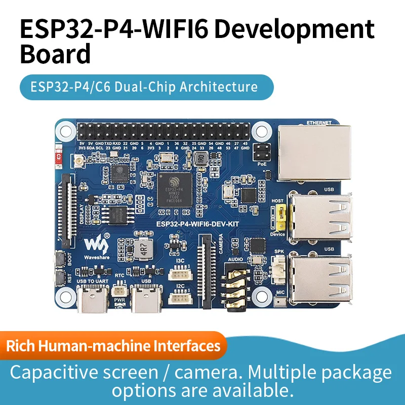 esp32-p4-wifi6-dev-kit-高性能開発ボード、esp32-p4-および-esp32-c6-ベース、wi-fi-6-および-bluetooth-5-をサポート