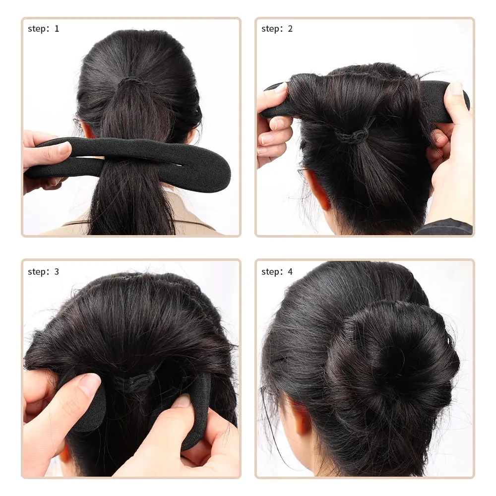 Sponge Plastic Loop Curly Hair Maker Hair Scrunchie Headband Twist Donut Bun Curler Hairbands Hairstyle Tools