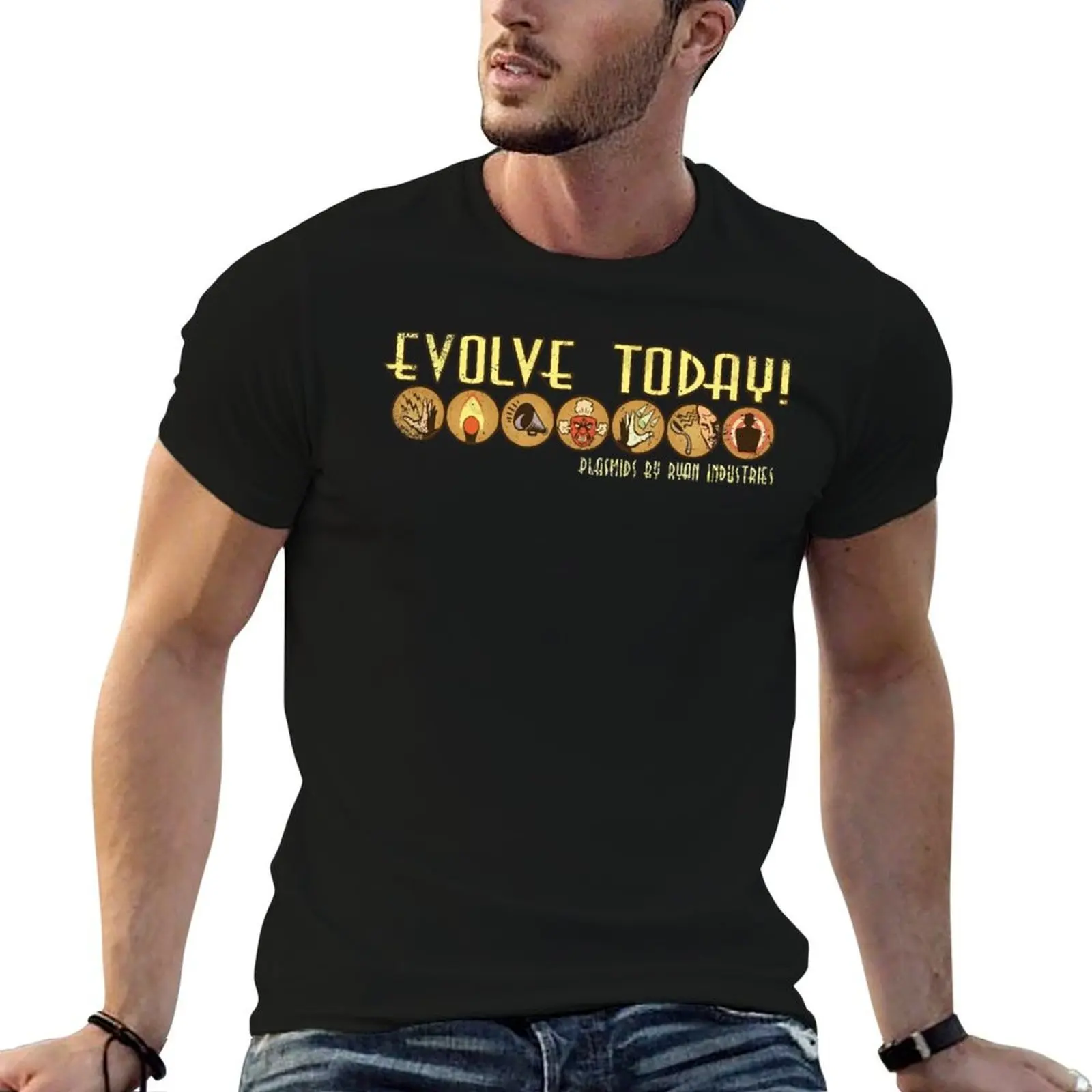 T-shirt Evolve Today with Plasmids, t-shirt basique décontracté de couleur unie