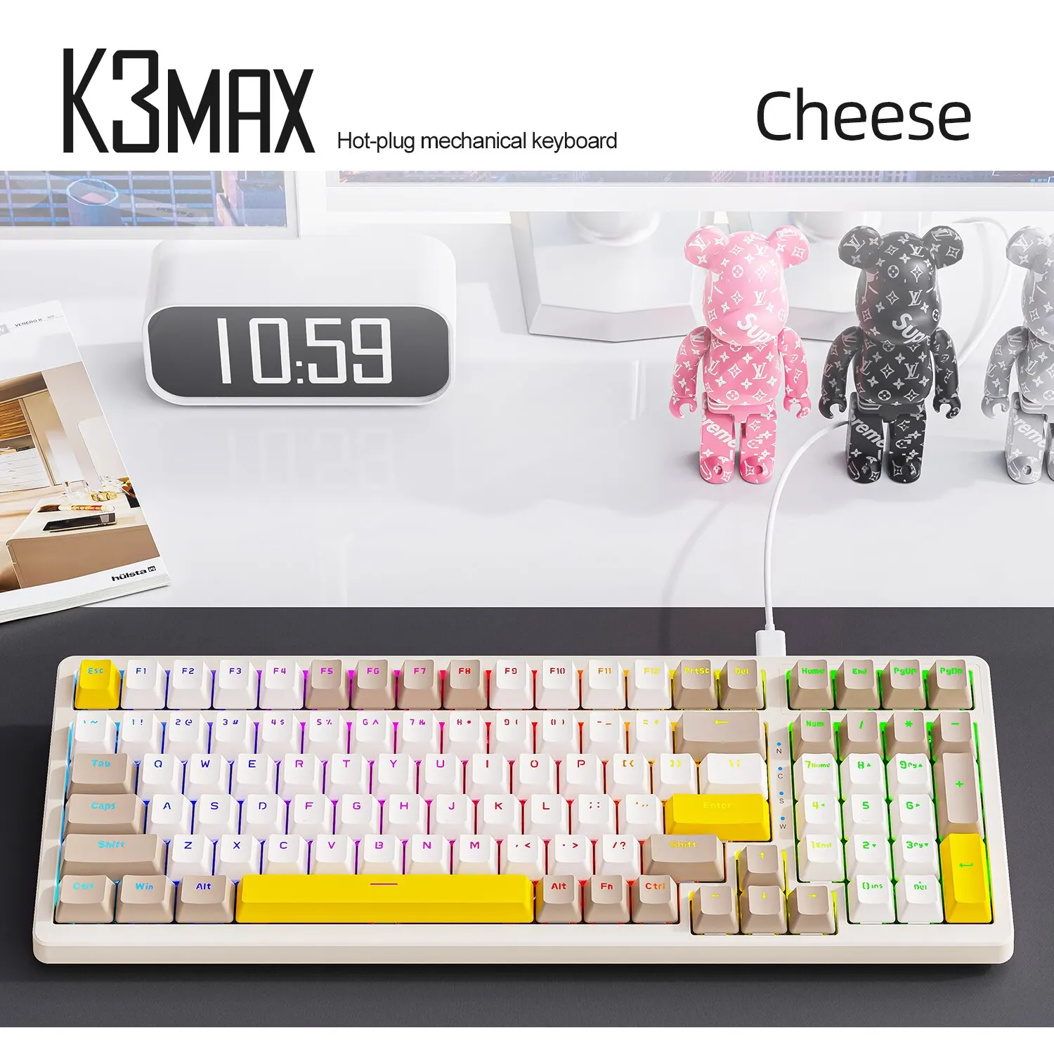 K3 98 게이밍 키보드: 고성능, RGB, 98 키, 메탈 패널로 완성된 최적의 선택