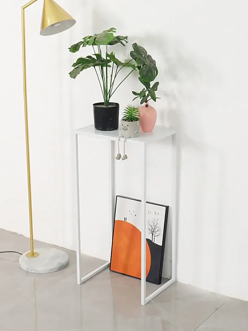 Simple Nordic iron art flower rack, living room, green plant, flower pot rack, sweeping robot storage rack, flower table