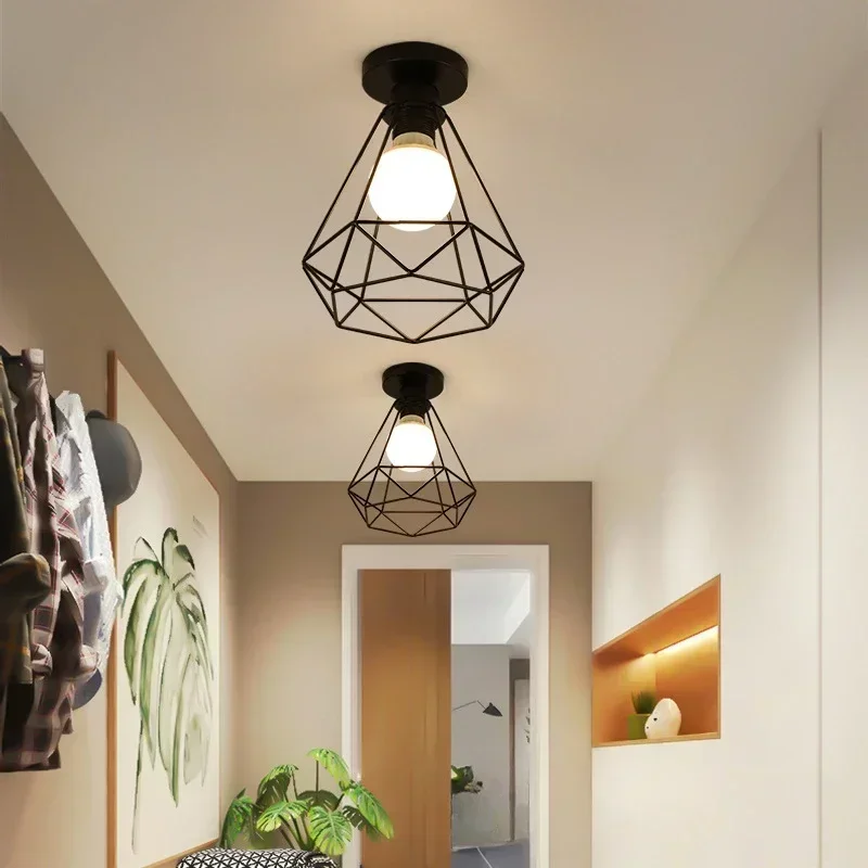 レトロ-led-ペンダントシーリングライト-220v-ヴィンテージアイアン屋内ランプ寝室用ホーム廊下通路照明