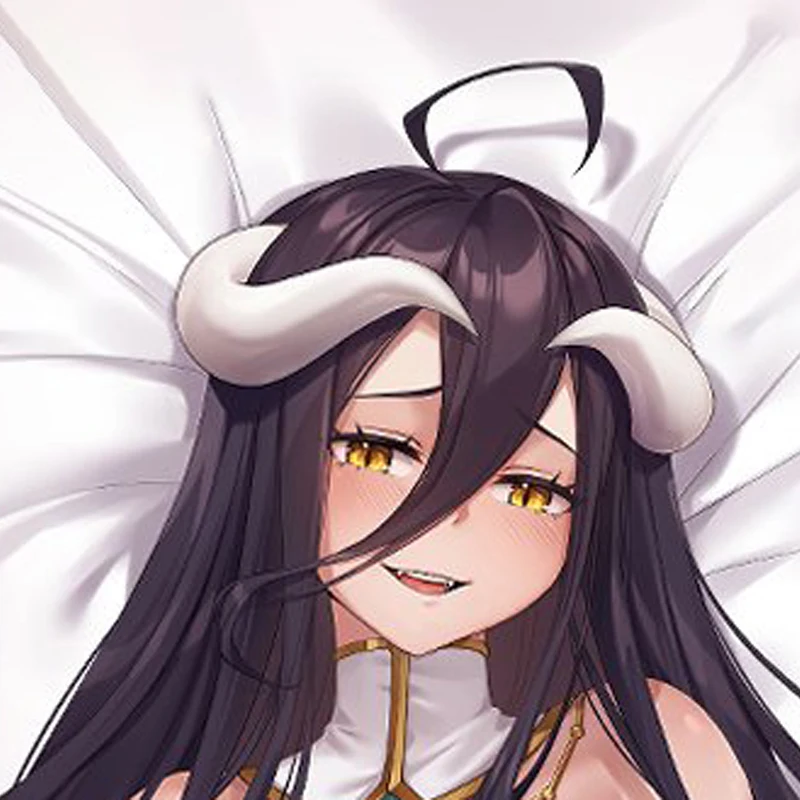 Dakimakura Anime Custom Albedo Pillow Cover Double-sided Print 2WAY Life-size Pillowcase Gifts