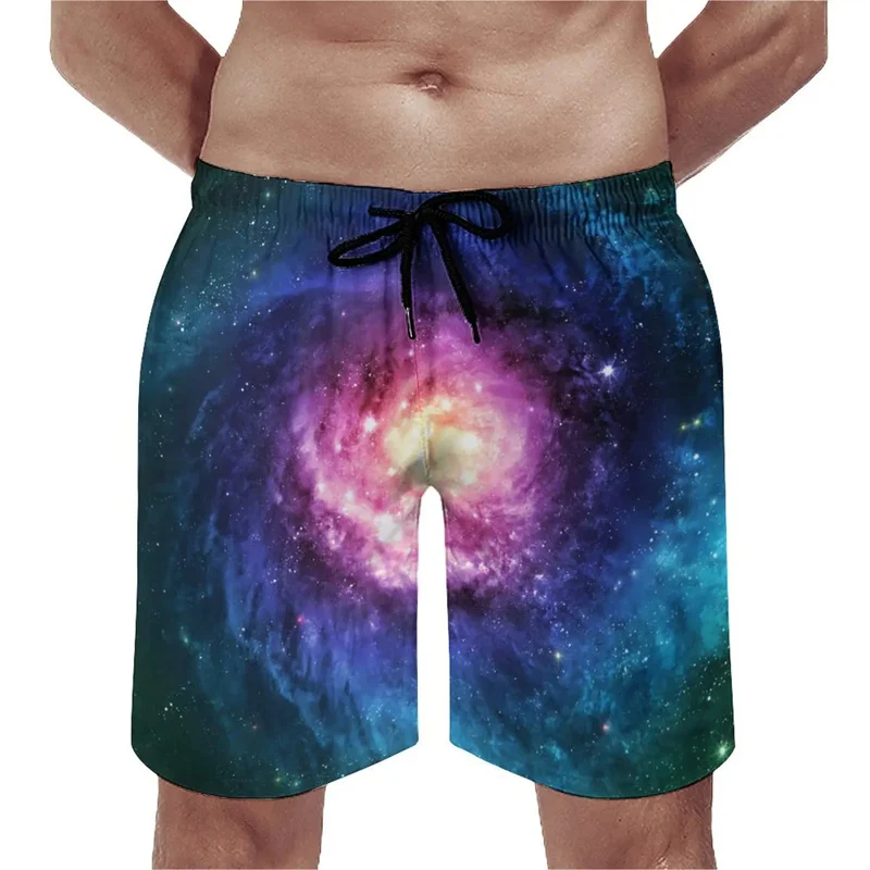 Harajuku New 3D Galaxy Fascinating Starry Night Printing Beach Shorts For Men Cool Streetwear Shorts Pants Fashion Board Shorts