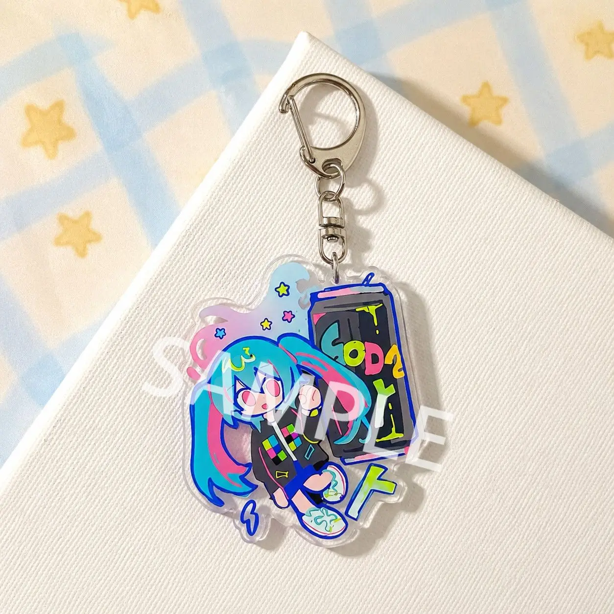 Hatsune Miku Fan‑Made Double‑Layer Acrylic Keychain Kagamine Len/Megurine Luka  Bag PendantCollectible Vocaloid Decor Gift