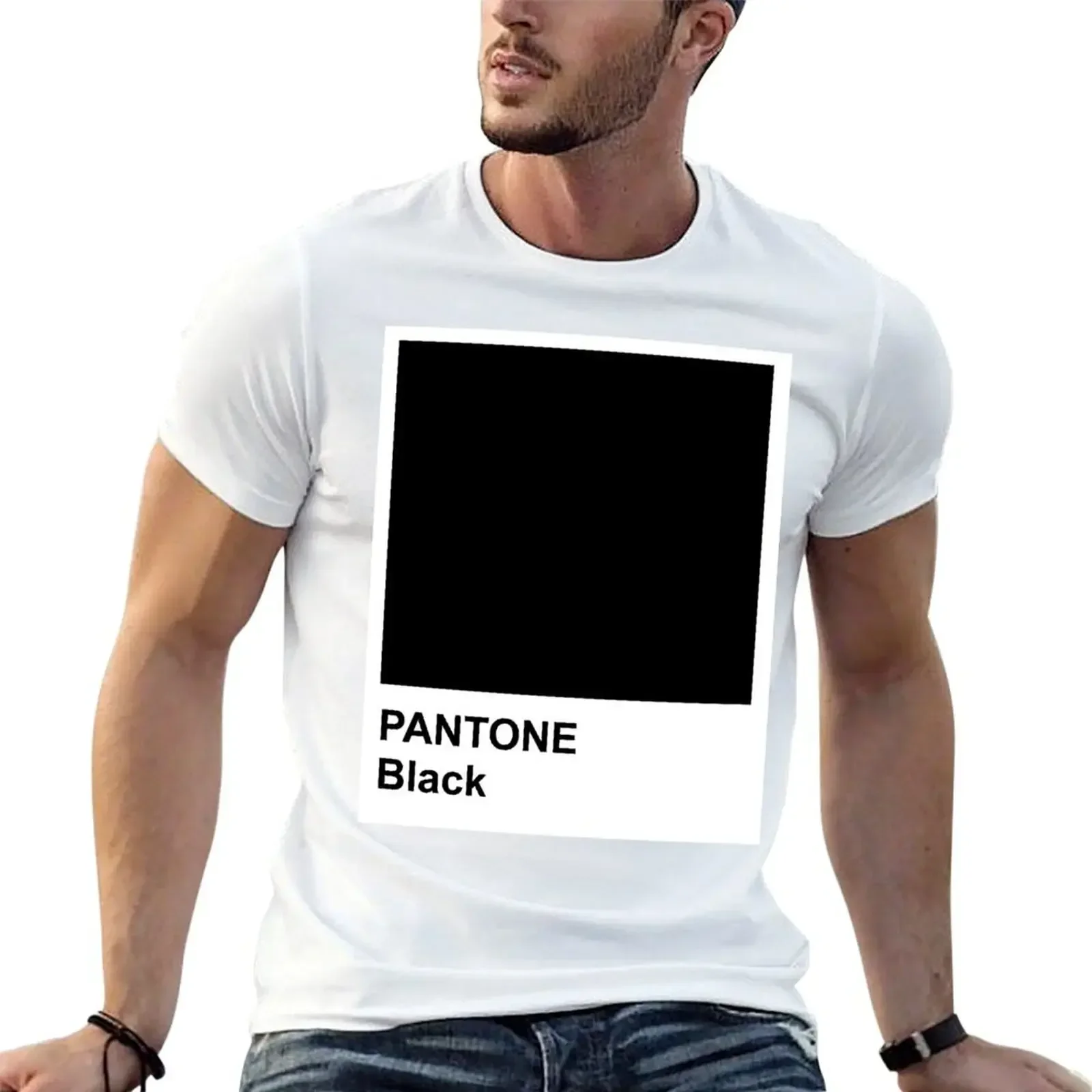 Pantone Black T-Shirt Short sleeve tee new edition Men's t-shirt