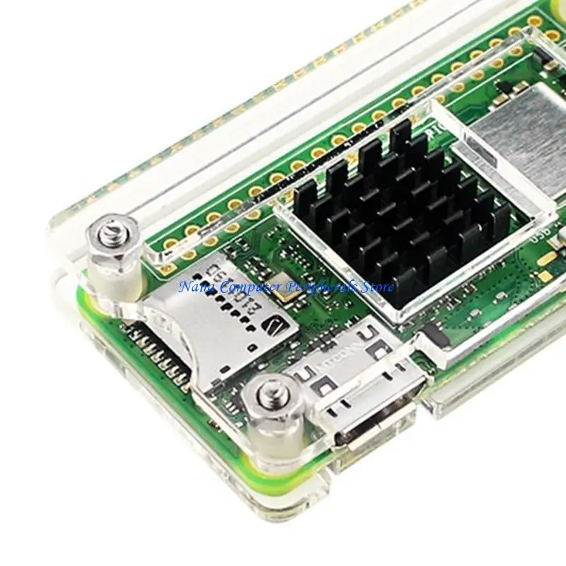 팬이있는 제로 2W 케이스에 대한 F68C 아크릴 사례 히트 싱크를위한 투명 RPI 2W 보드 없음