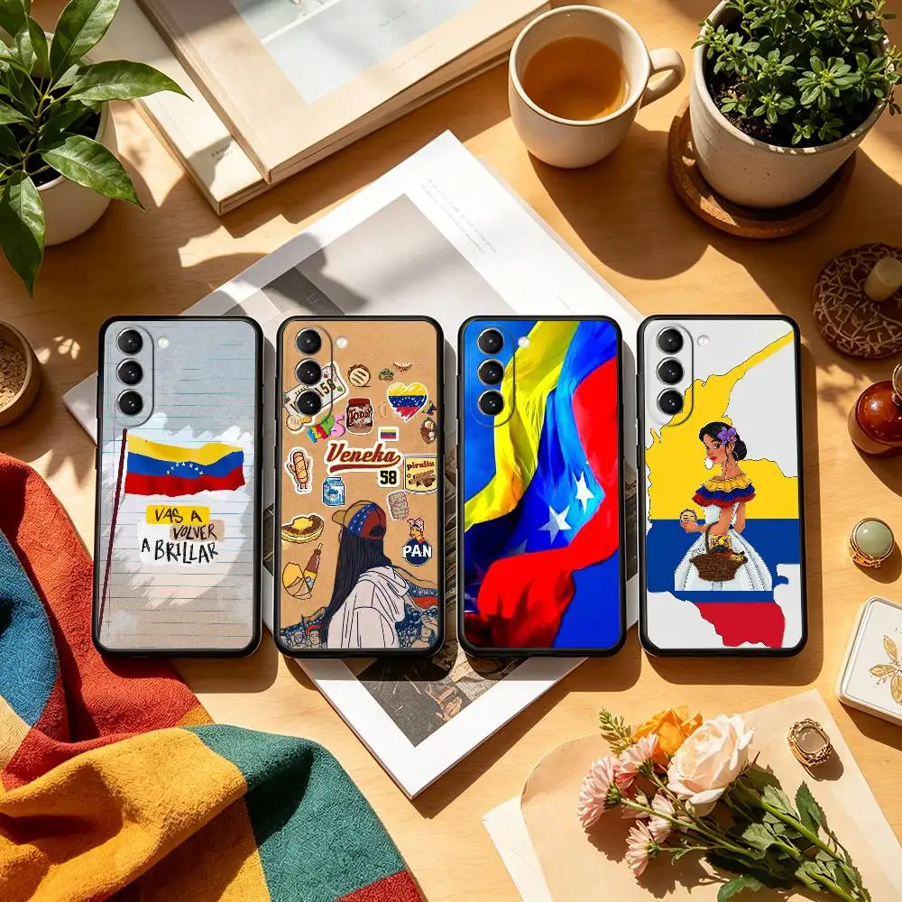 Venezuela esthetic Art  Phone Case Black Silicone Soft For Samsung S26,S25,S24,S23,S22,S21,S30,Ultra,Plus,Fe,Lite