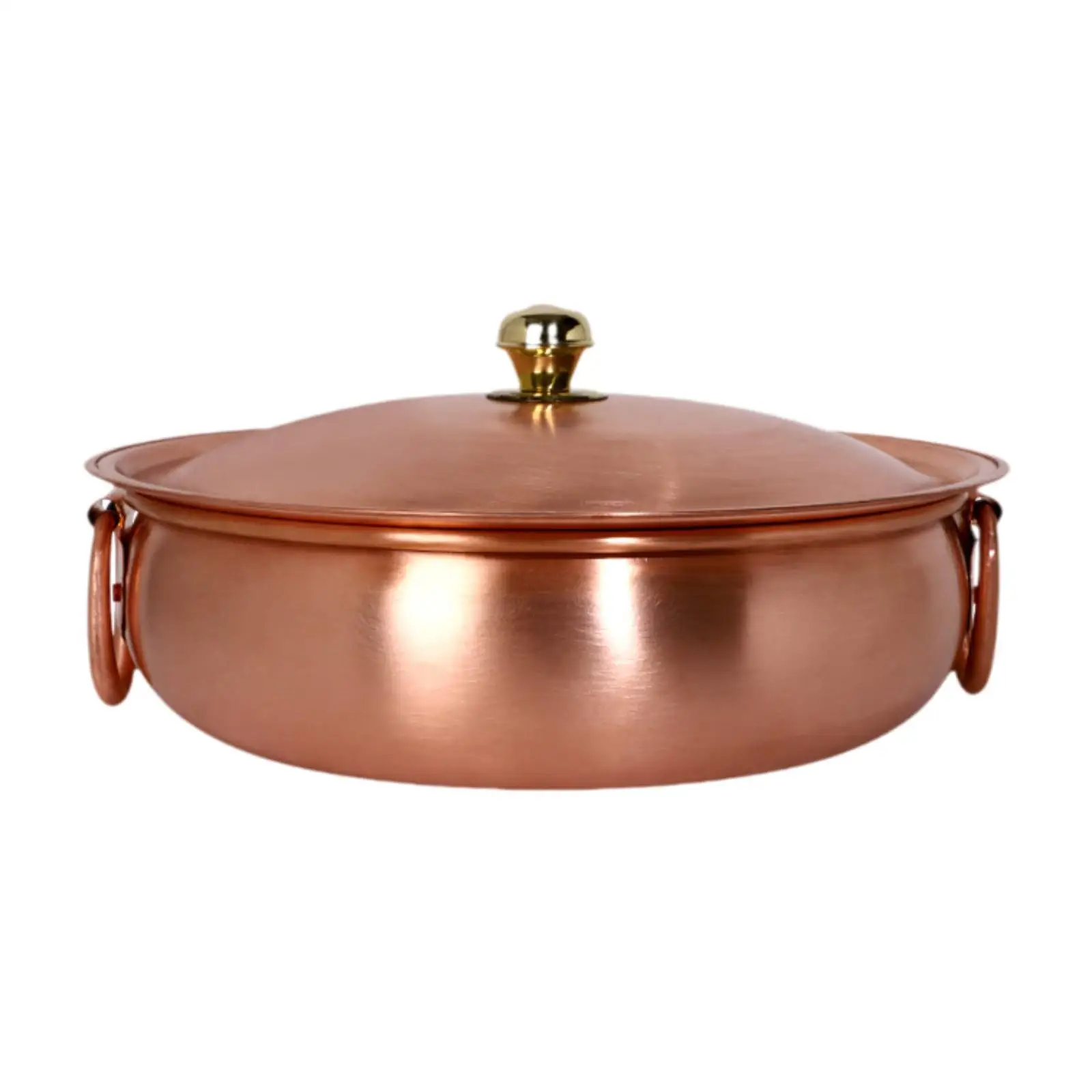 Copper Hot Pot Noodles Pot Handmade Induction Pot Copper Chafing Dish Cooking Pot for Parties Buffets Camping Picnic Household