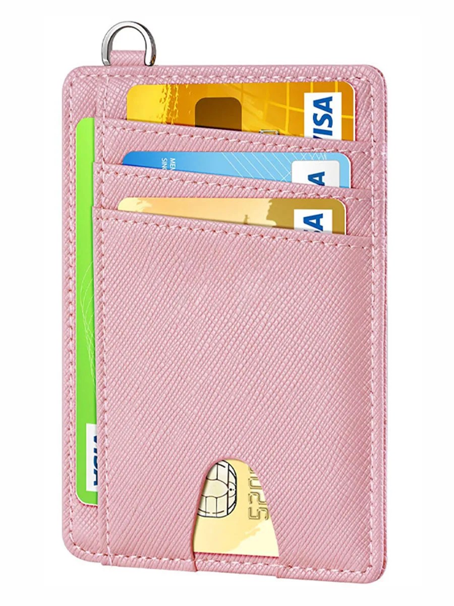 Gebwolf Slanke Minimalistische Portemonnee Pu Lederen Bank Card Clip Rfid Blocking Credit Kaarthouder Voor Mannen Vrouwen