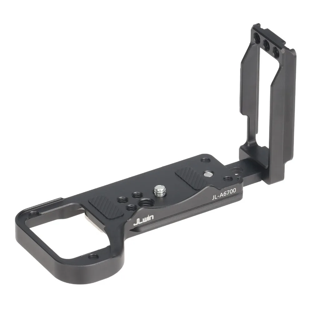 Piastra staffa a forma di L per fotocamera Sony A6700 piastra di base Shoot a sgancio rapido QR verticale 1/4 vite treppiede stabilizzatore verticale