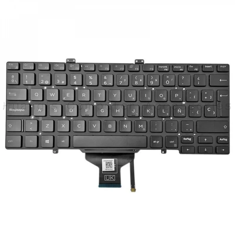 SS+Spanish Layout Backlit Keyboard PN 0Y1F5W For Dell Latitude 7400 3400 5400 7410 5401 5411, Strictly Tested