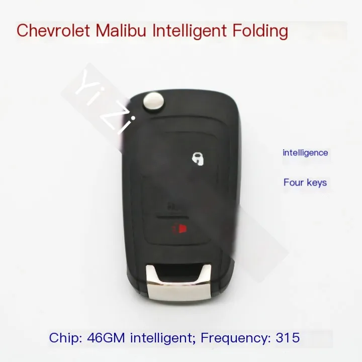 For Chevrolet Malibu smart card remote control one key start folding key full lock 4 keys 315 frequency 46GM smart chip