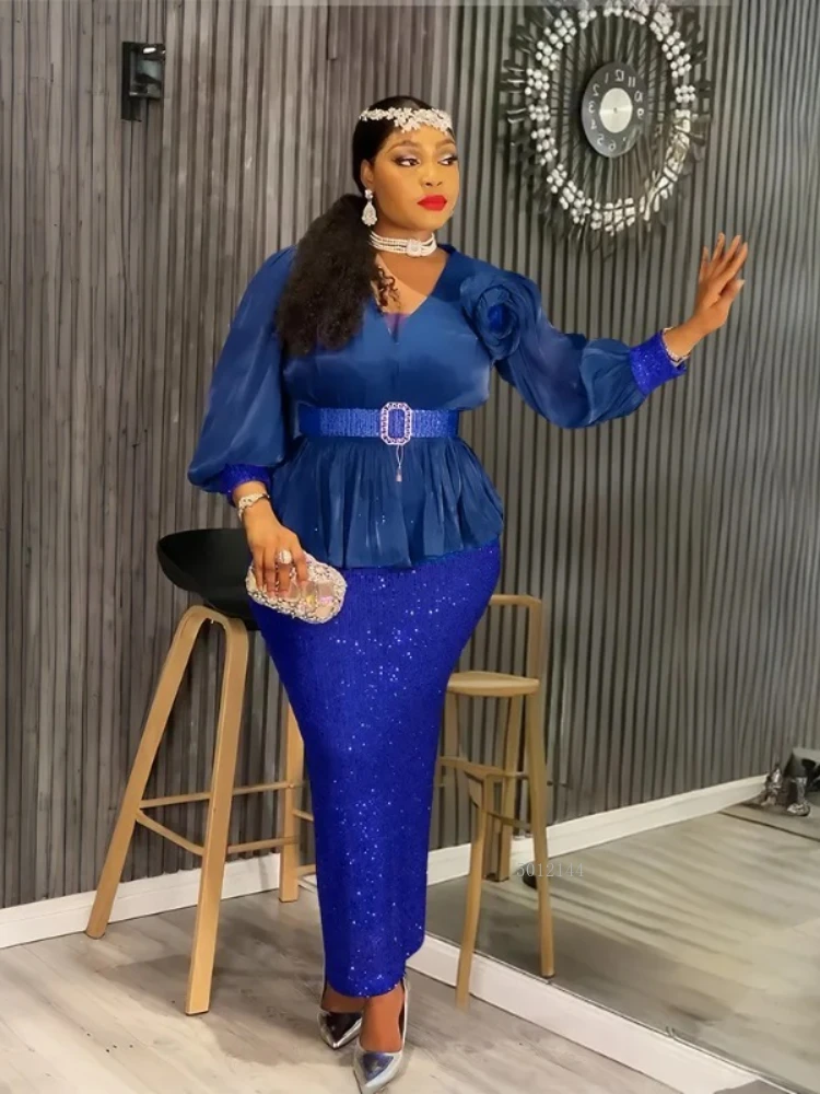 

African Party Long Dresses for Women 2025 Plus Size Dashiki Ankara Sequin Evening Gowns Turkey Outfits Robe Africa Clothing