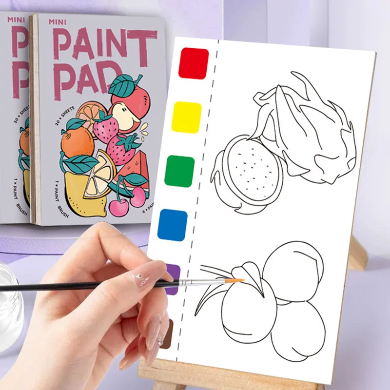 DIY Watercolor Toys Magic Coating Draw Fruits Book Creative Watercolor Color Doodle Book Educational Toys For Kids Children