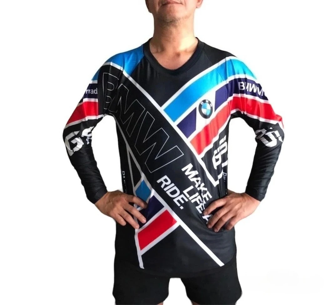 

Летняя внедорожная майка BMW с длинным рукавом, быстросохнущая дышащая футболка для мужчин и женщин-Make Life a Ride One World One GS