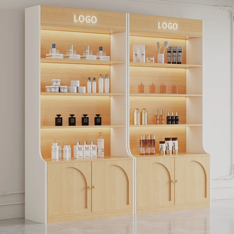 Cosmetics display cabinet productsbeauty salon nail display cabinet maternal and baby store skin care product shelf multi-level