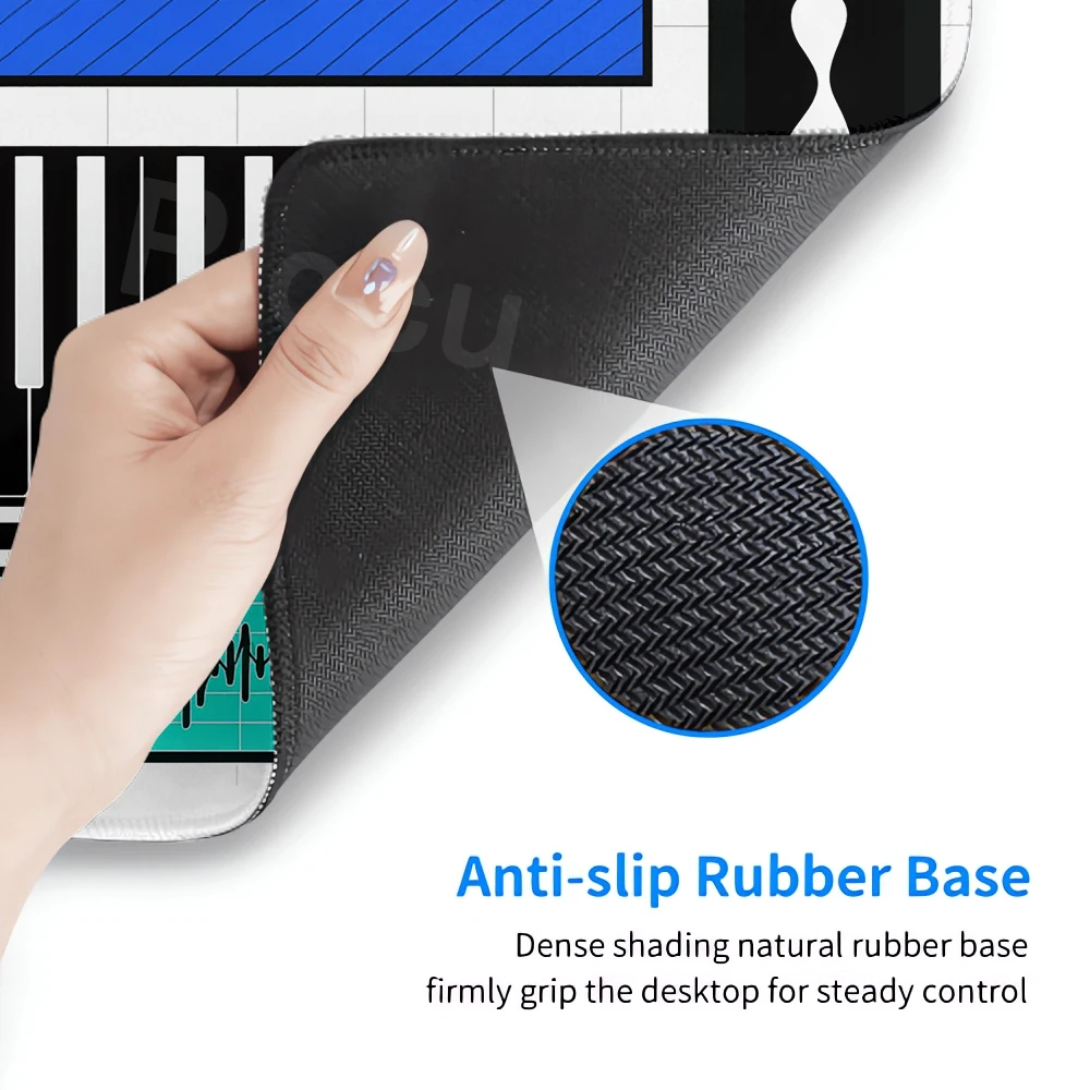 ヴィンテージカセットテープマウスパッド XXL 滑り止めゴム製マウスパッド音楽プレーヤーコンピュータ拡張マットラップトップアクセサリーデスクインテリア