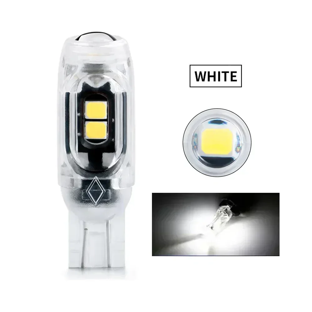2/10/20 PCS Flash Strobe T10 W5W LED Bulb12V 2835-5SMD 6500K White Car Interior Dome Map Trunk License Plate Wedge Side Lights