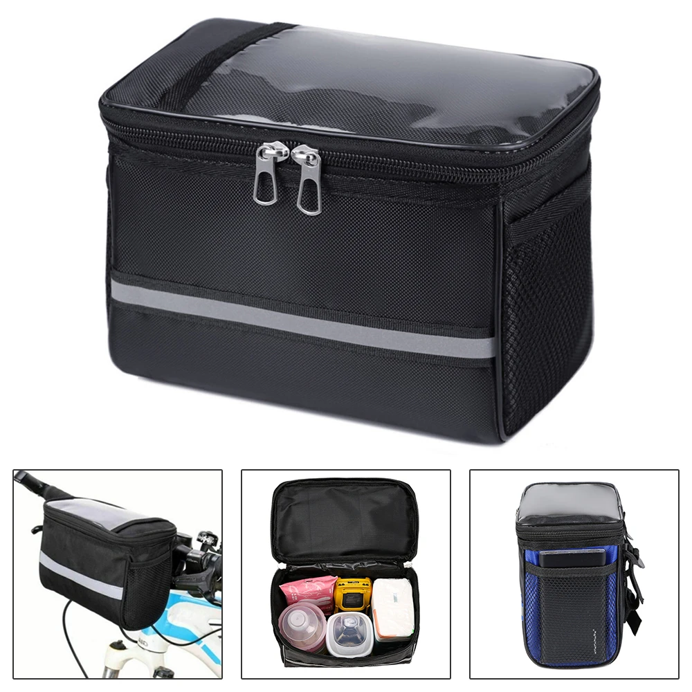 

Water Resistant Bike Handlebar Bag Universal Bicycle Basket BagBike Accessories for Scooter Cruiser Baby Carriage