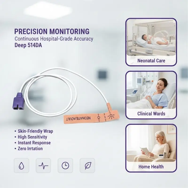 2026 NEW Disposable 9 Pin MAX-A MAX-P SpO2 Sensor Oximax SpO2 Probe 1Pcs For Nellcor Adult Pediatric Infant Neonate Use