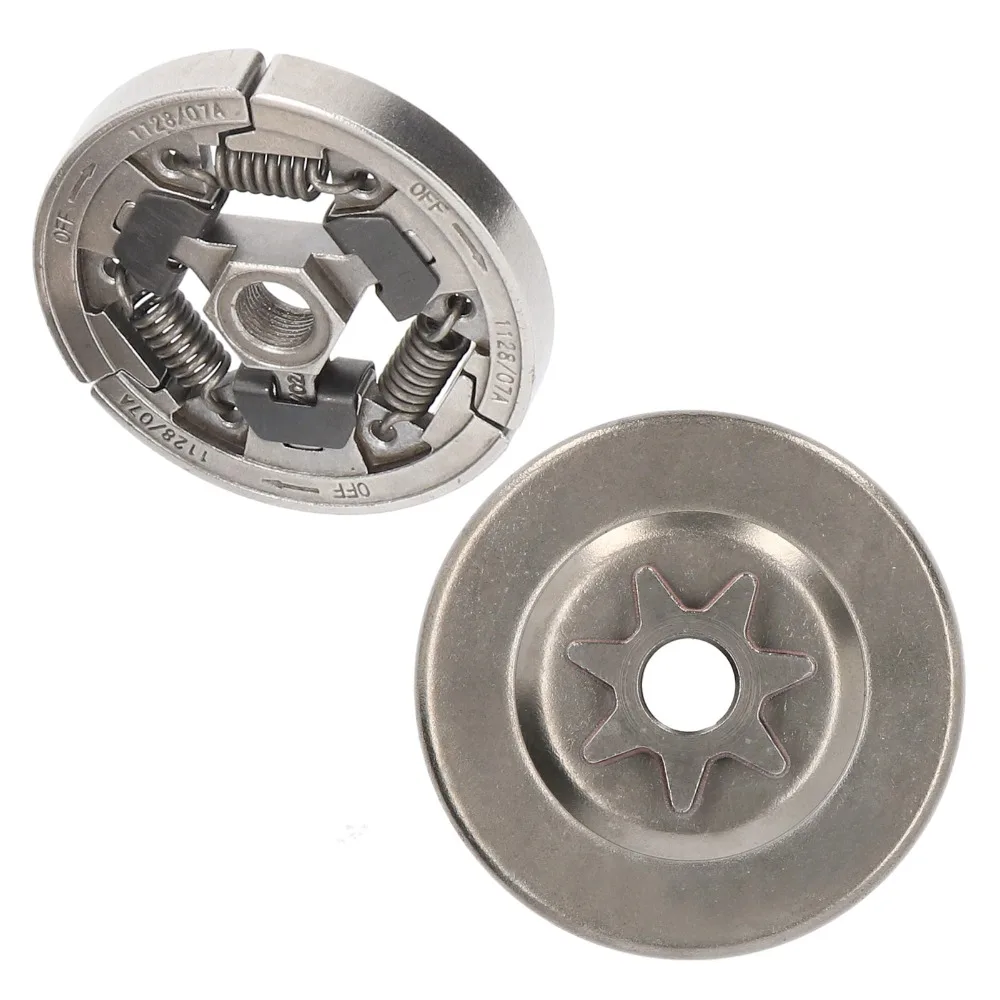 Silver Clutch Drum Sprocket Kit Iron Round Chain Drive Sprocket Kit Compact Easy to Install for Stihl MS391 MS311