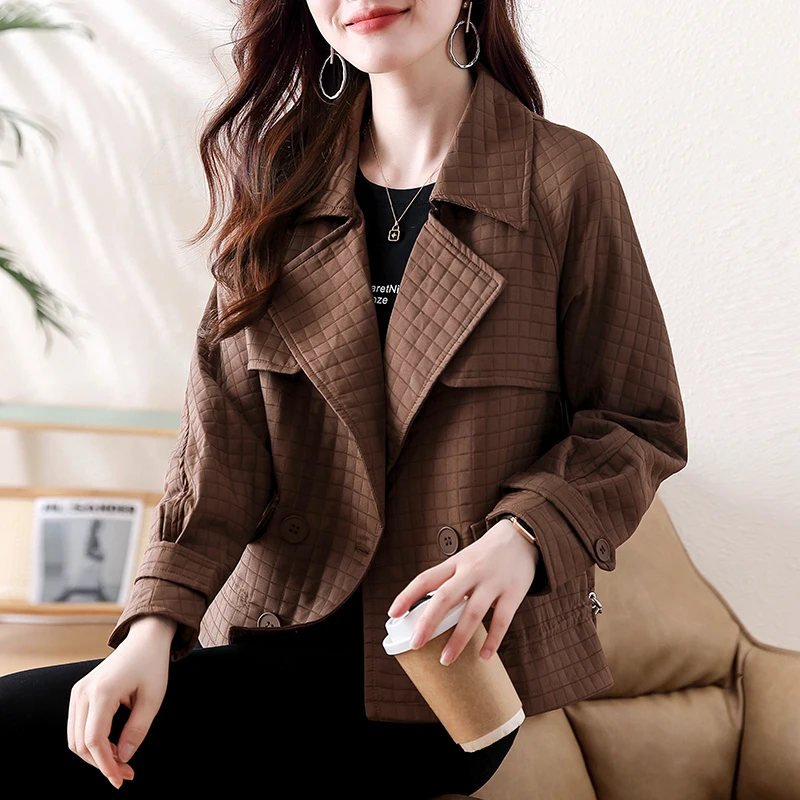 

Весна-осень 2024, женское ор-пальто Jaet Briti Sle, верхняя одежда в стиле ретро, хлопок, 00% цвет, длинный све