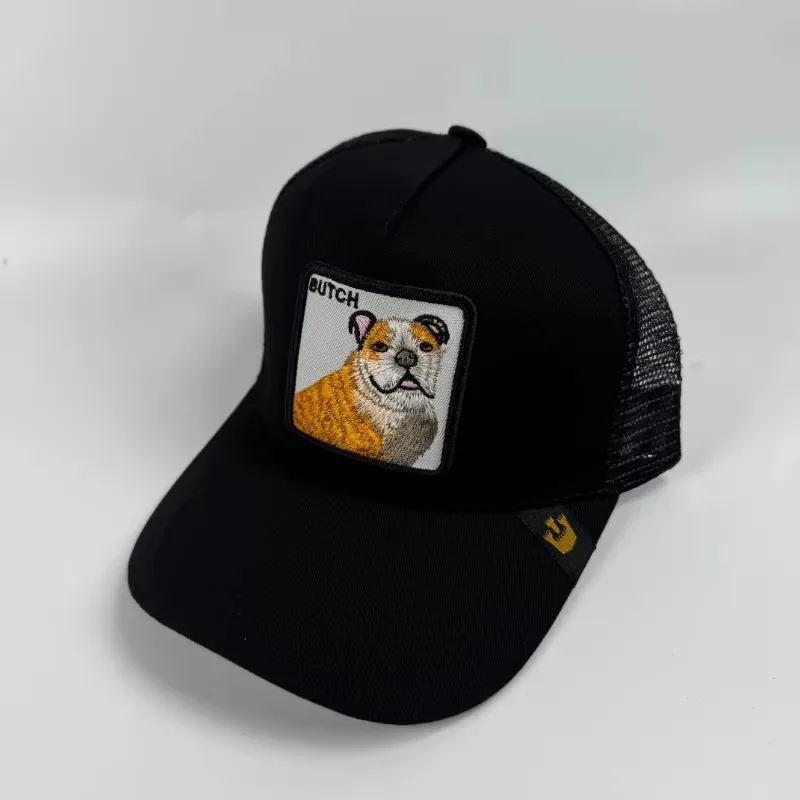 

Goorin Bros the Original Trucker Cap - Bull Dog Doberman Print Black Winter Soft Baseball Hat for Men Animal Pattern Winter Warm