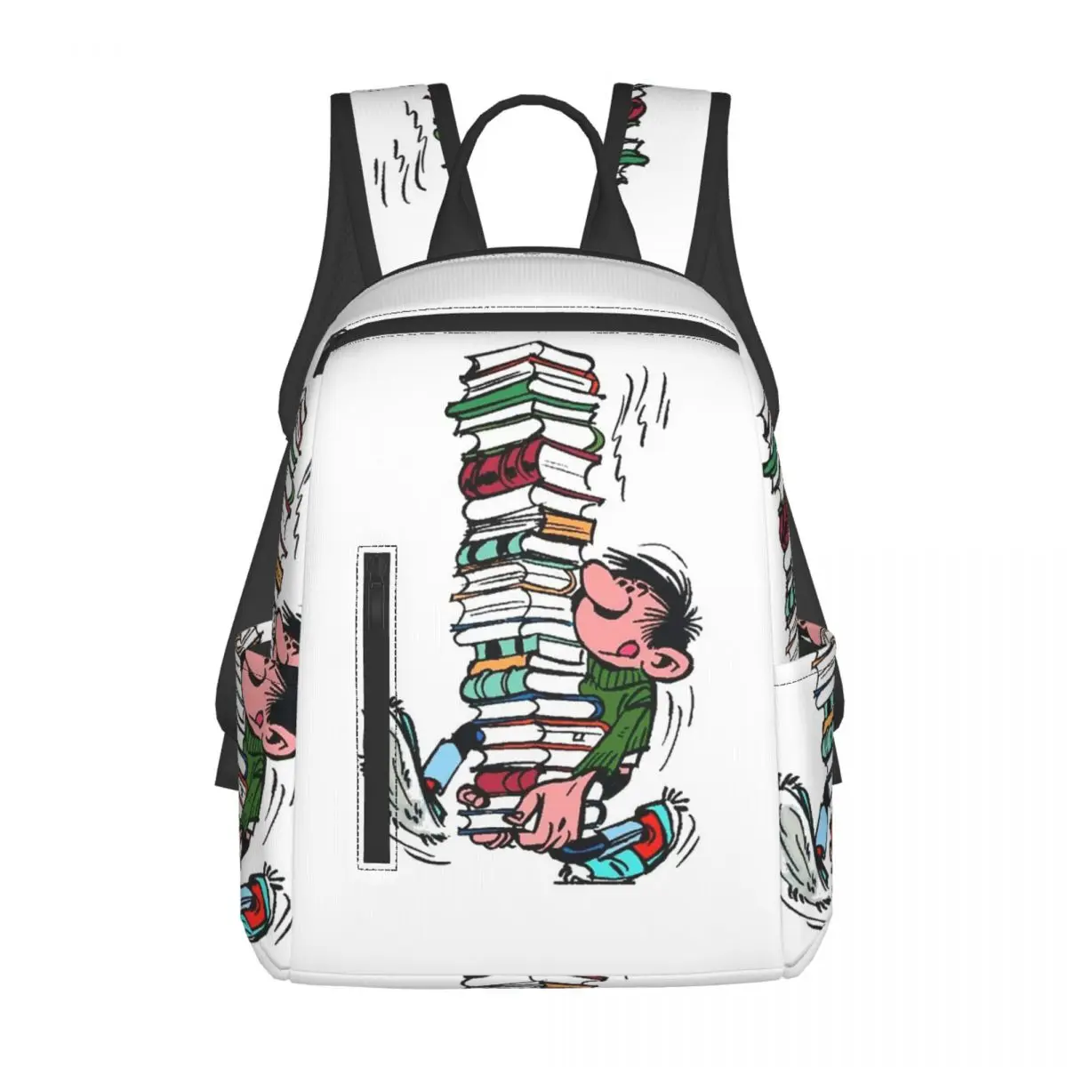 

Gaston Lagaffe Backpack Daypack Large Capacity Boys Girls BookBag School Bag Shoulder Bags for Men Women